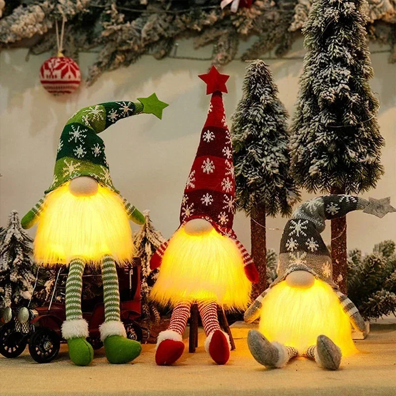 Gnomo de Natal Luminoso: Um Toque Mágico para a Sua Casa